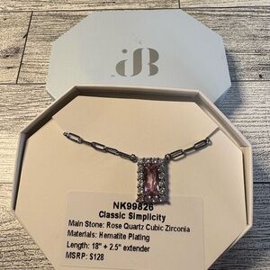 Classic Simplicity Rose Quartz Necklace